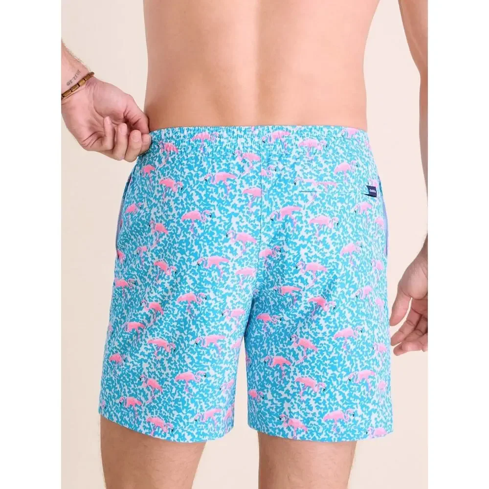 Chubbies The Domingos Are For Flamingos 7” Classic Swim Trunk Medium Lined Beach